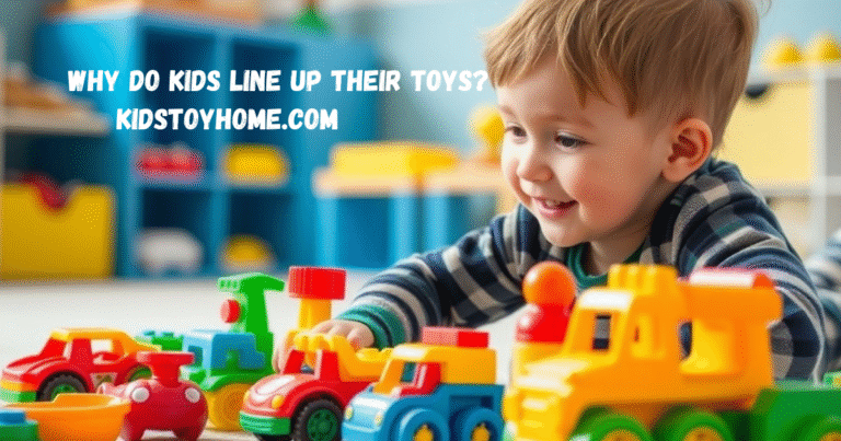Why do kids Line up their toys?